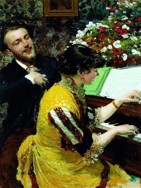 Leon Wyczolkowski I once saw - scene at the piano.